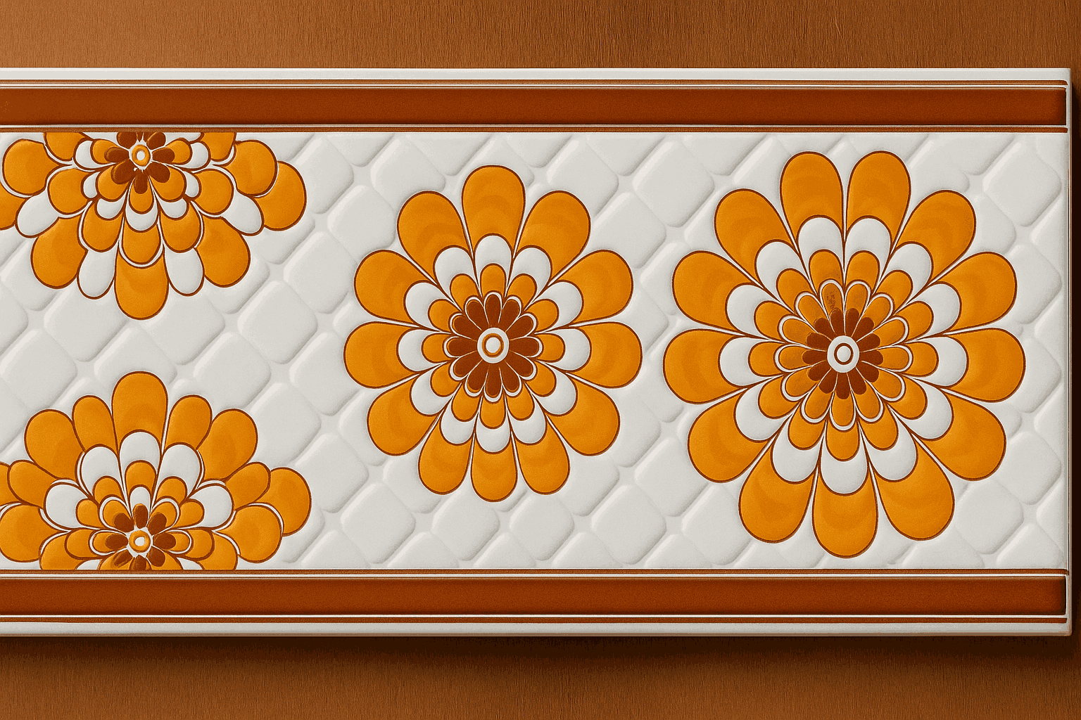 Listelo Motif Daun Orange